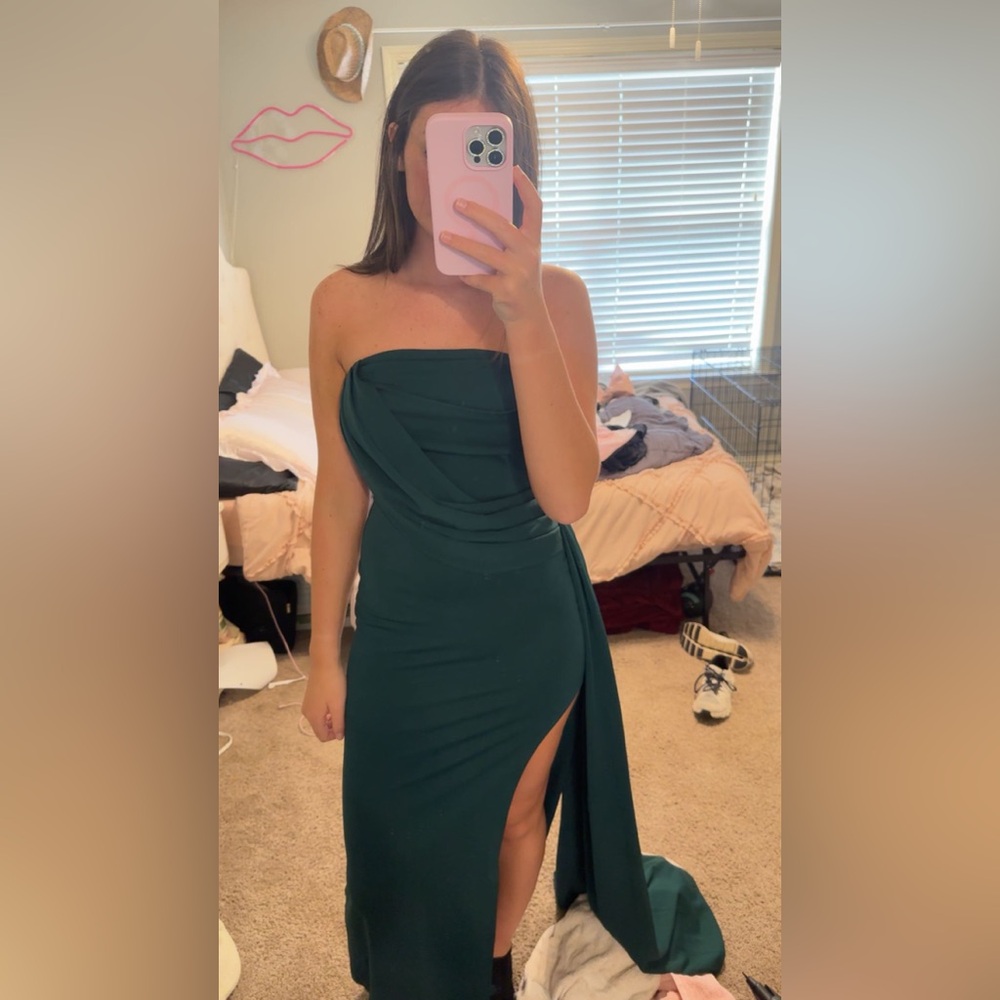Green Strapless Dress